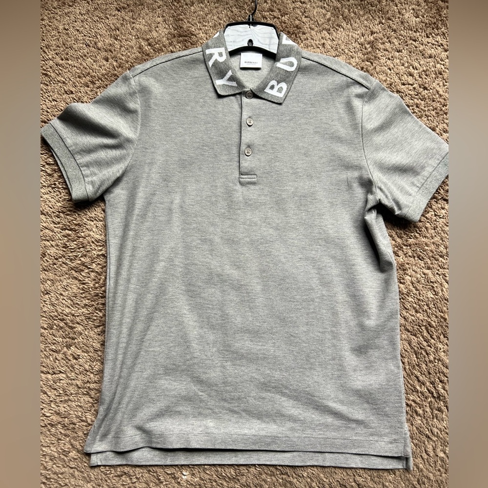 Burberry Gray Polo Shirt for Men